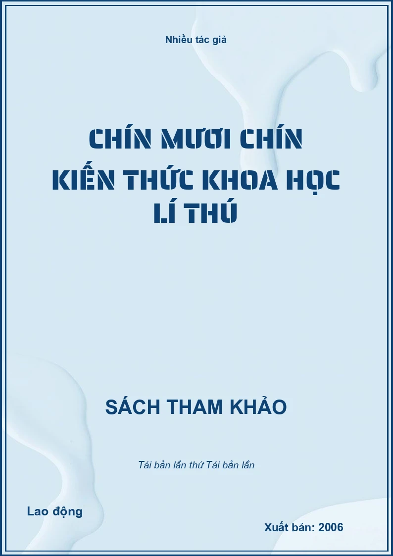 Chín mươi chín kiến thức khoa học lí thú