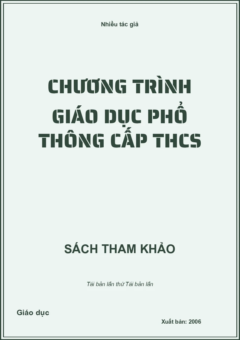 Chương trình giáo dục phổ thông cấp THCS