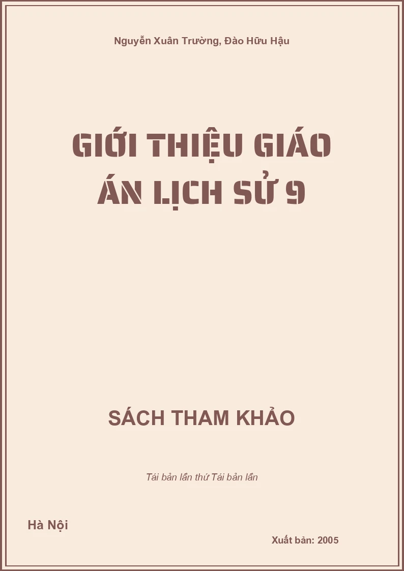 Giới thiệu giáo án Lịch sử 9