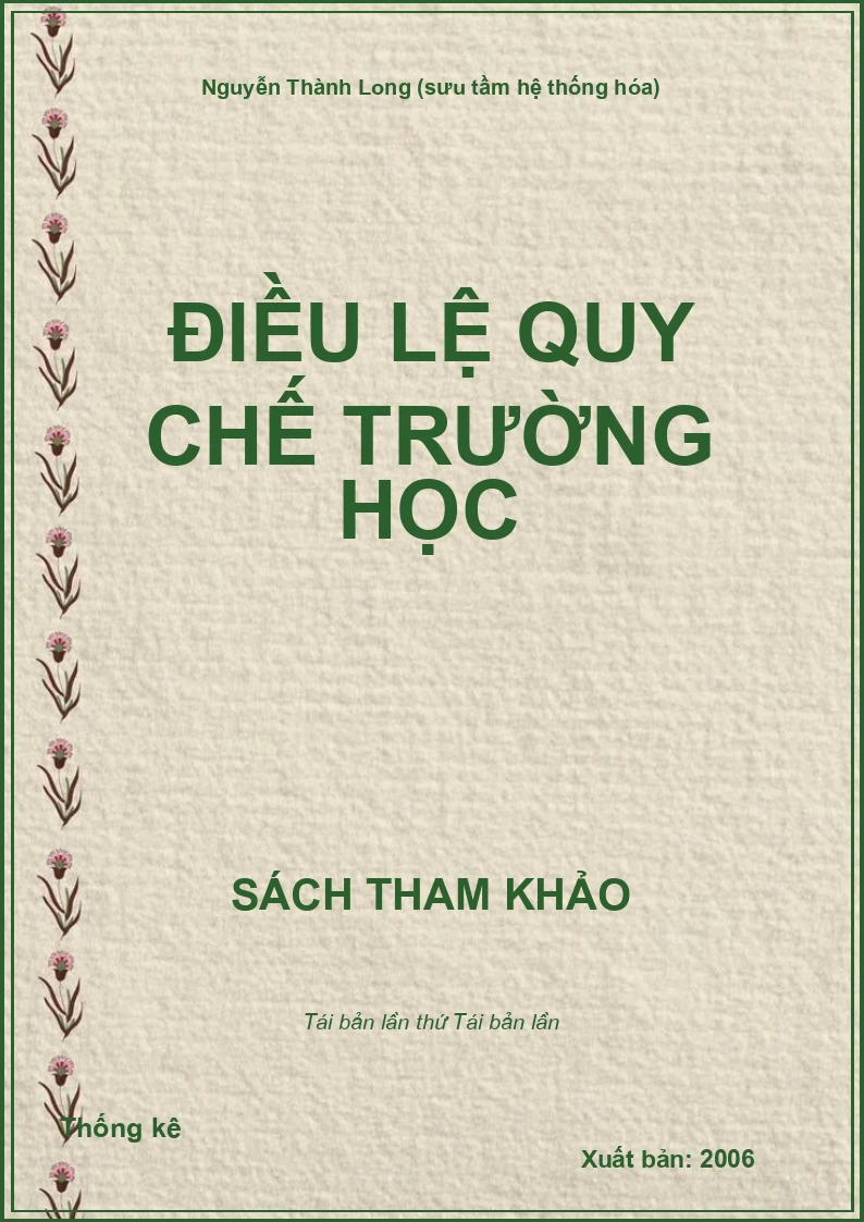 Điều lệ quy chế trường học