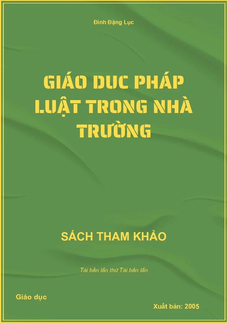 Giáo dục pháp luật trong nhà trường