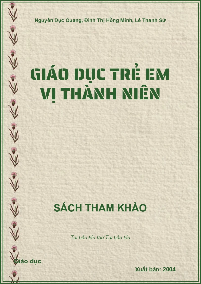 Giáo dục trẻ em vị thành niên