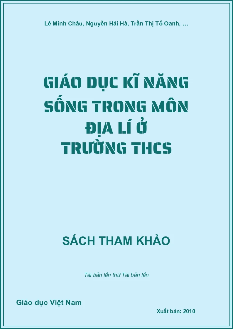 Giáo dục kĩ năng sống trong môn Địa lí ở trường THCS