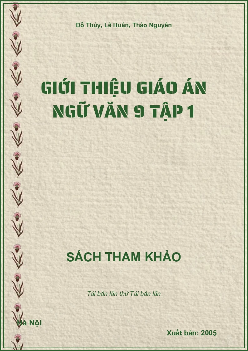 Giới thiệu giáo án Ngữ văn 9 tập 1