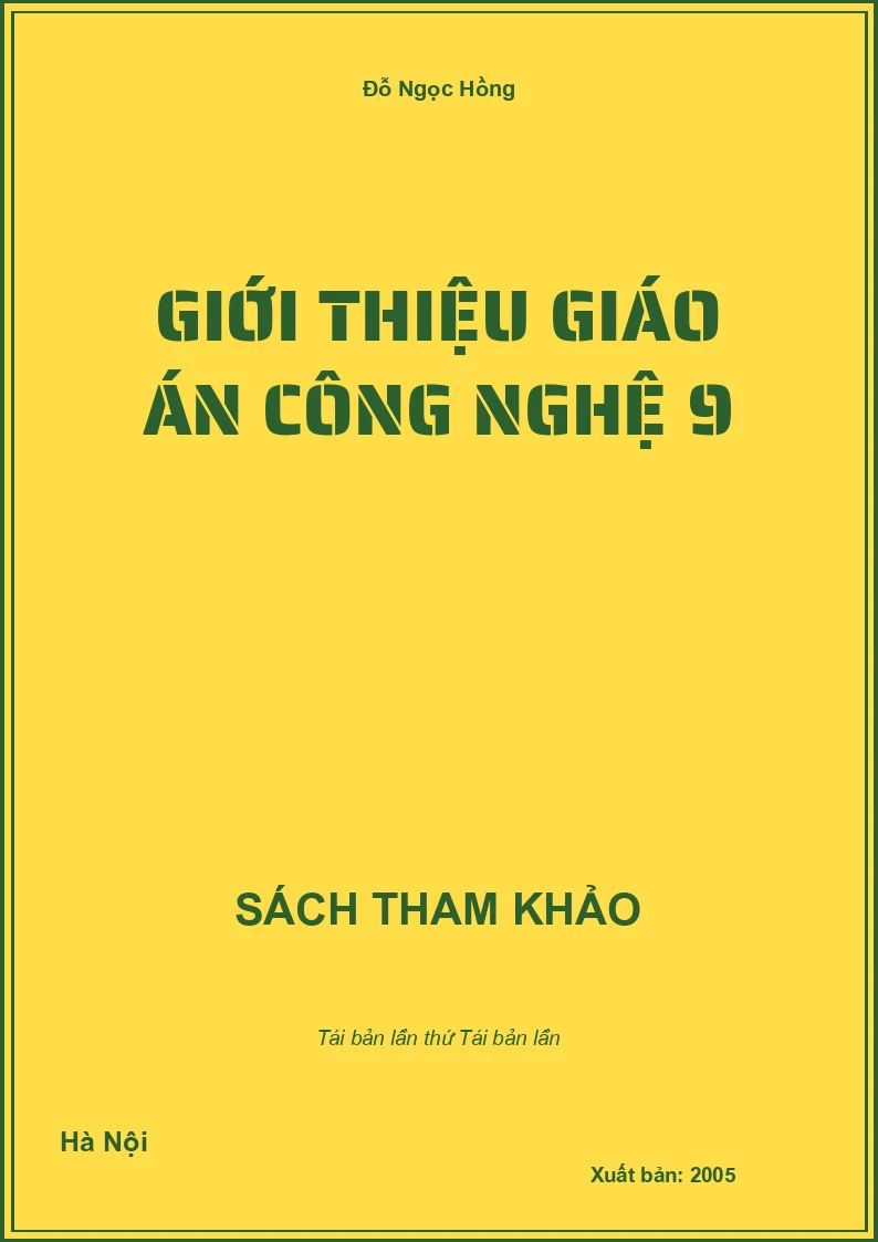Giới thiệu giáo án Công nghệ 9