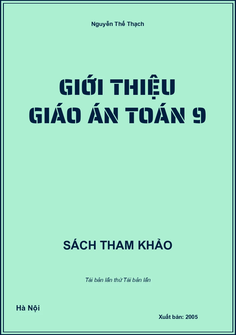 Giới thiệu giáo án Toán 9