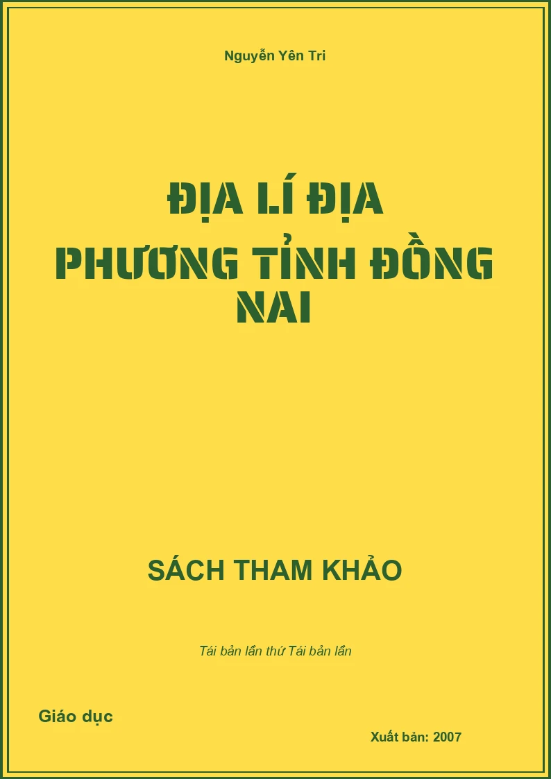 Địa lí địa phương tỉnh Đồng Nai