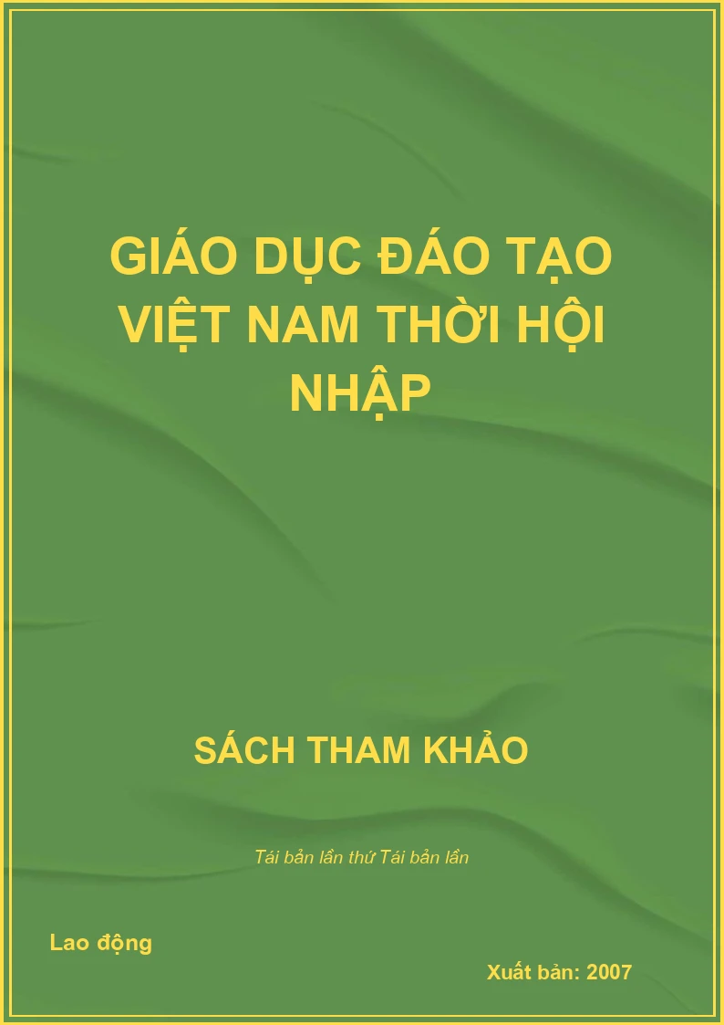 Giáo dục đáo tạo Việt Nam thời hội nhập