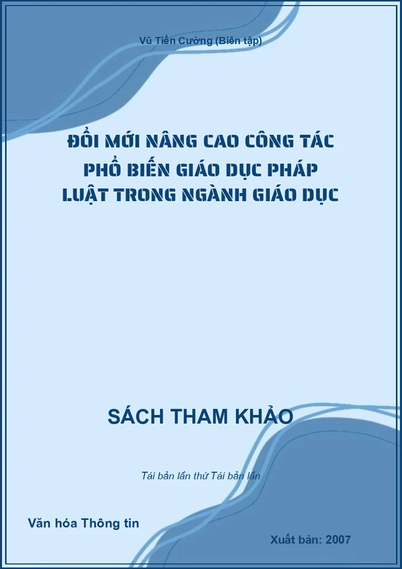 Đổi mới nâng cao công tác phổ biến giáo dục pháp luật trong ngành giáo dục