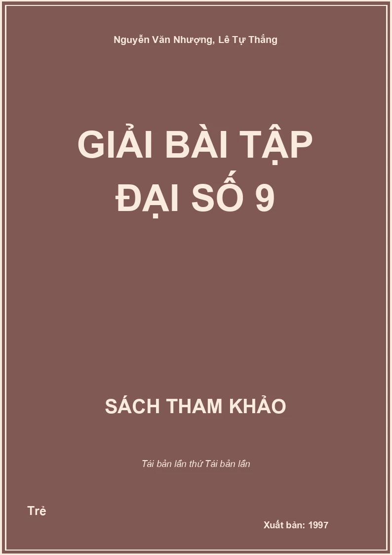 Giải bài tập Đại số 9