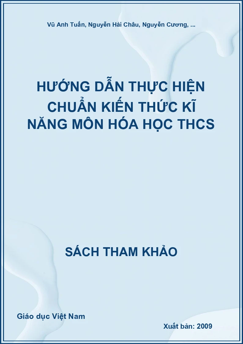 Hướng dẫn thực hiện chuẩn kiến thức kĩ năng môn Hóa học THCS
