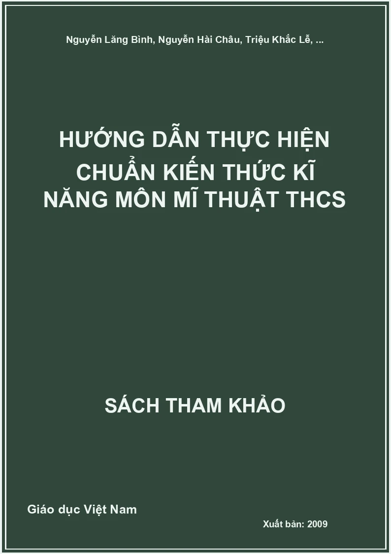 Hướng dẫn thực hiện chuẩn kiến thức kĩ năng môn Mĩ thuật THCS