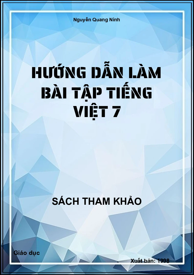 Hướng dẫn làm bài tập Tiếng Việt 7