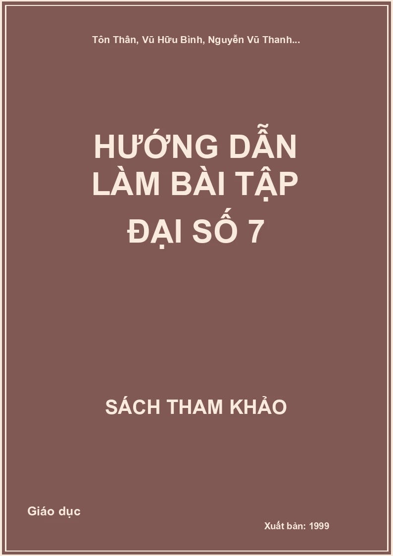 Hướng dẫn làm bài tập Đại số 7