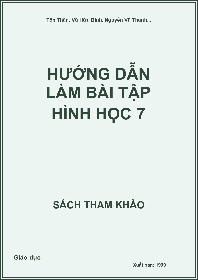 Hướng dẫn làm bài tập Hình học 7