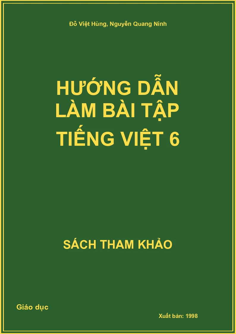 Hướng dẫn làm bài tập Tiếng Việt 6