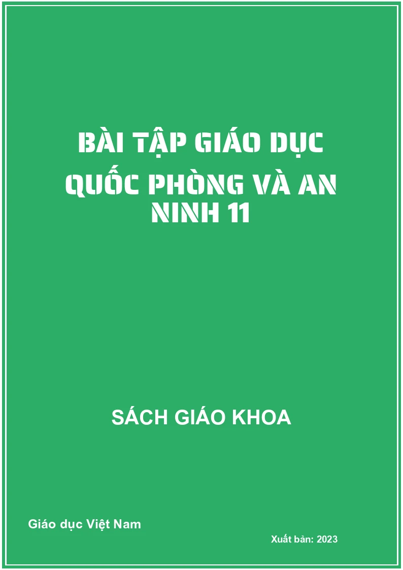 Bài tập Giáo dục quốc phòng và an ninh 11