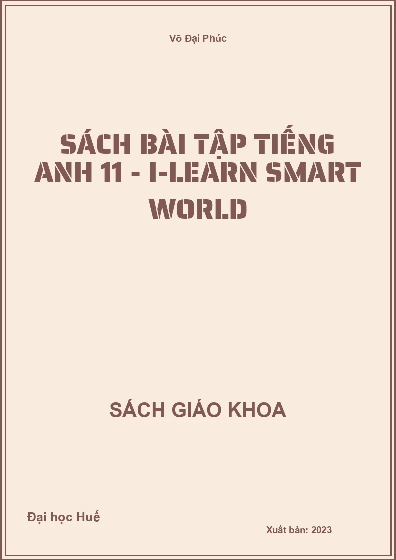 Sách bài tập Tiếng Anh 11 - i-Learn Smart World