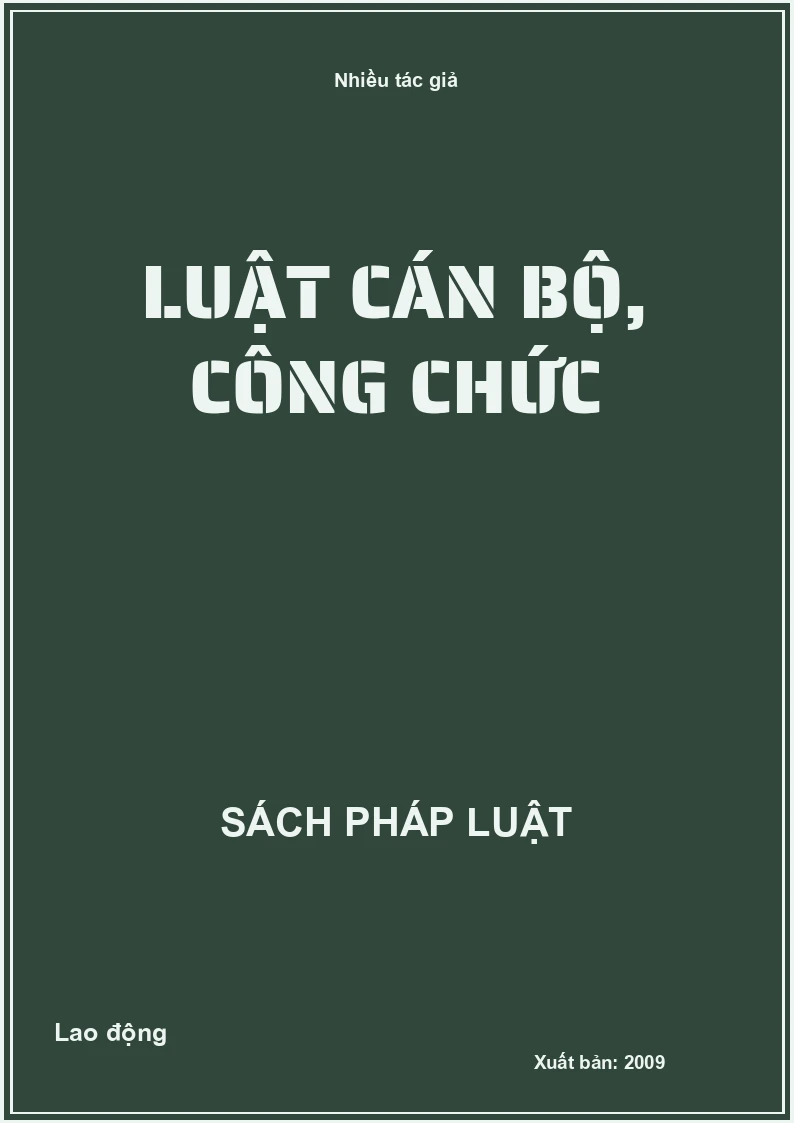 Luật Cán bộ, công chức
