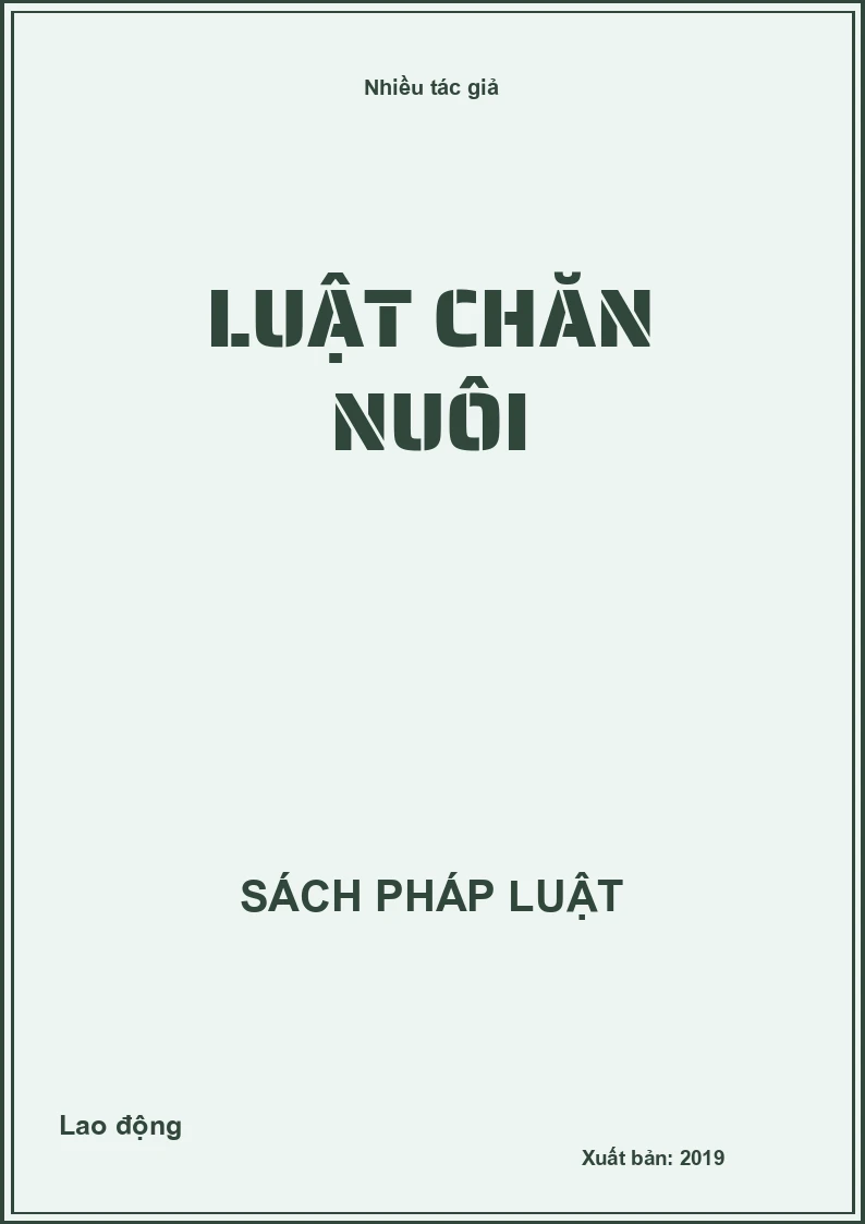 Luật Chăn nuôi