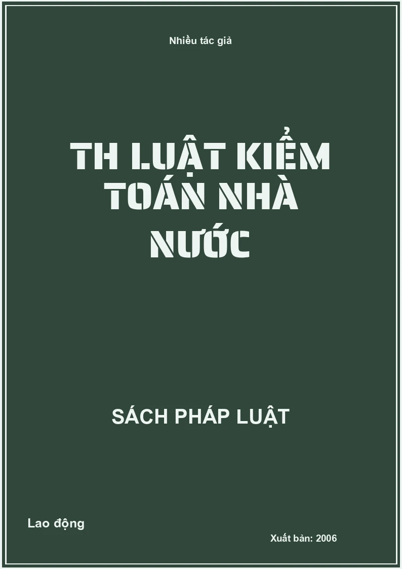 TH luật kiểm toán nhà nước