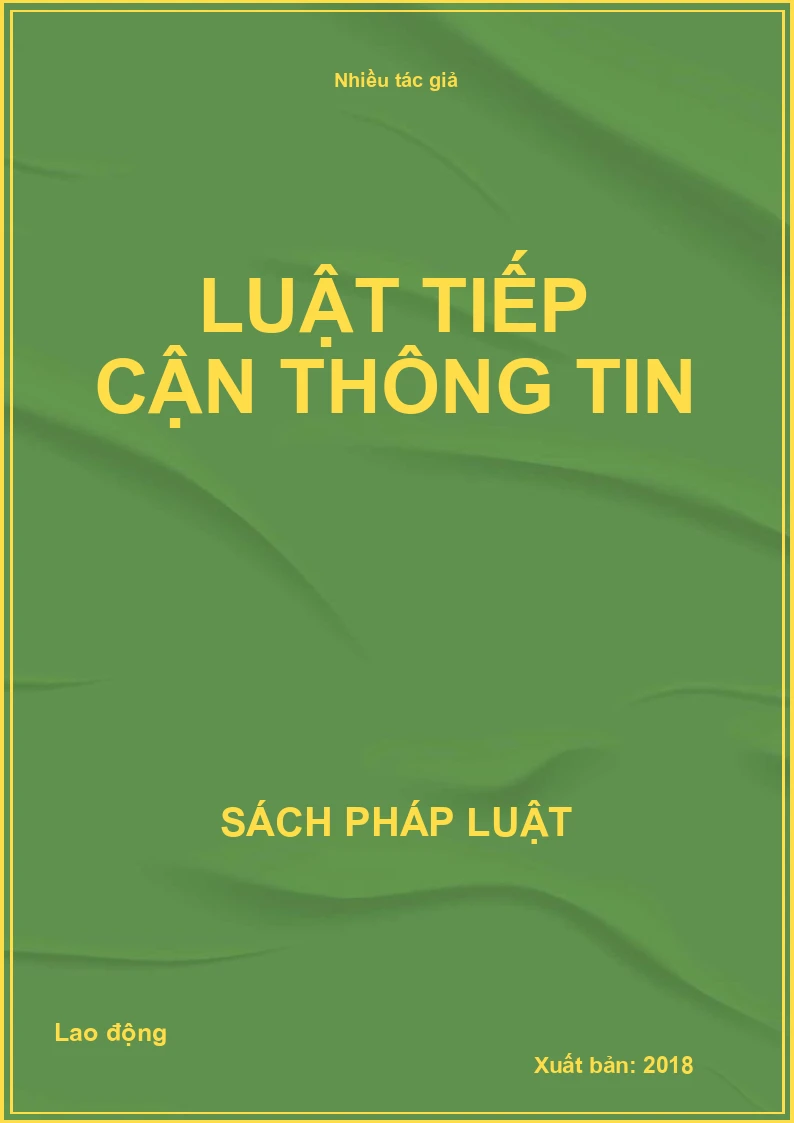 Luật Tiếp cận thông tin