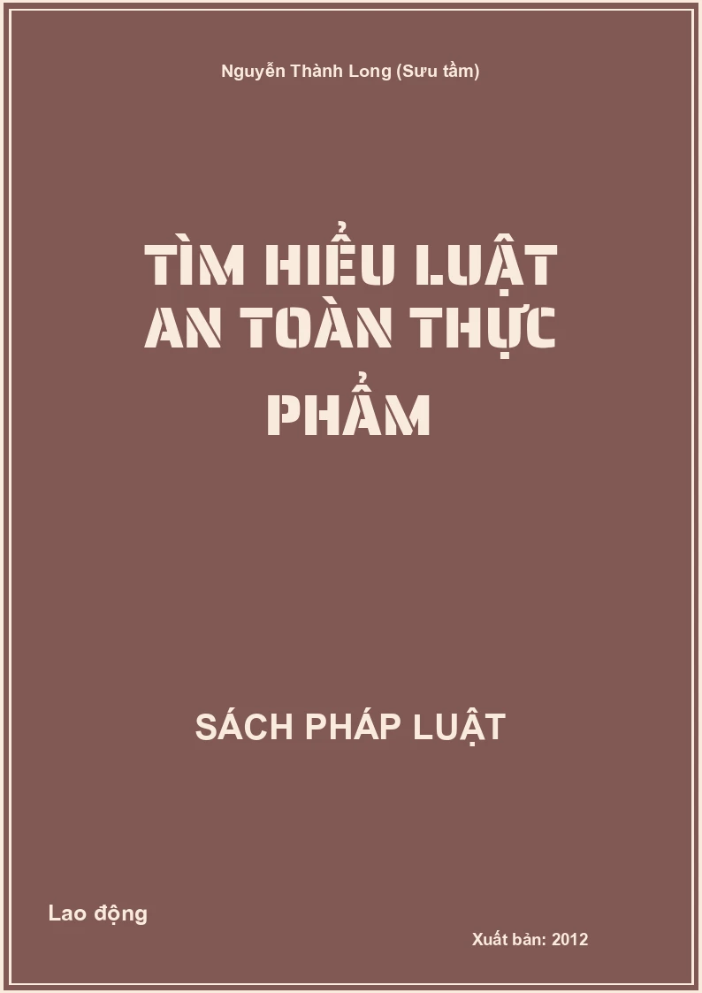 Tìm hiểu Luật an toàn thực phẩm