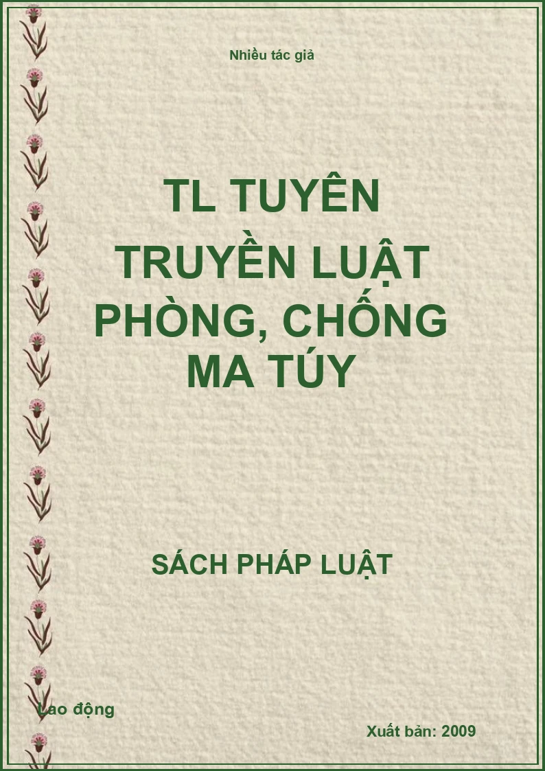 Tài liệu tuyên truyền Luật phòng, chống ma túy