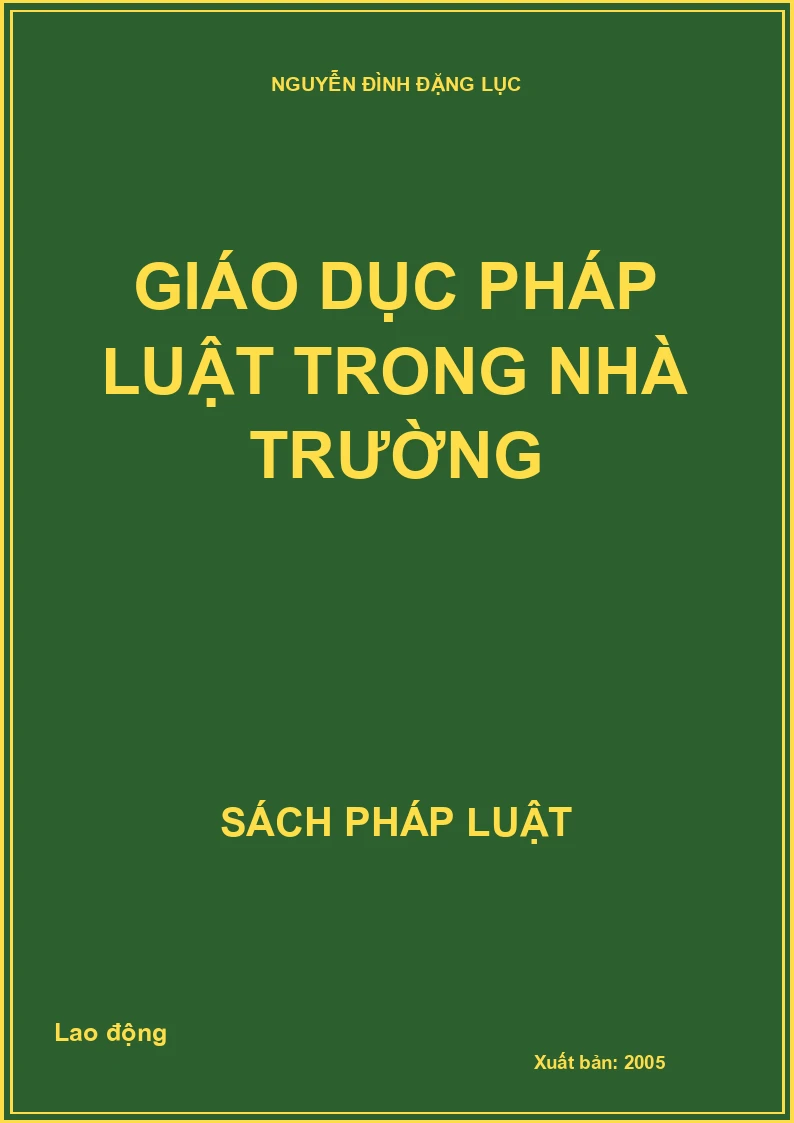 Giáo dục pháp luật trong nhà trường
