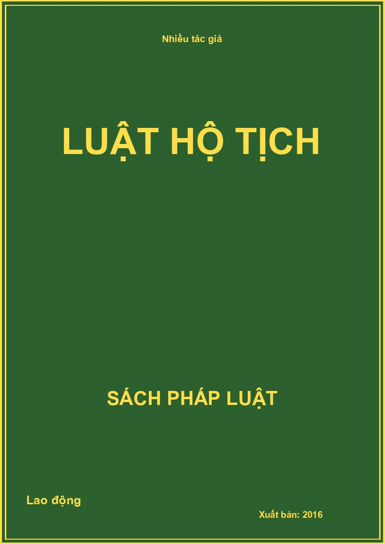 Luật Hộ tịch