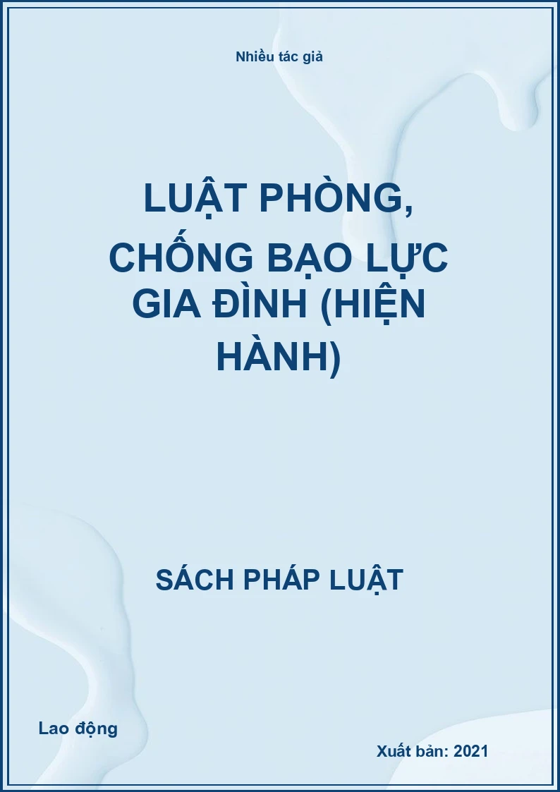 Luật Phòng, chống bạo lực gia đình (Hiện hành)