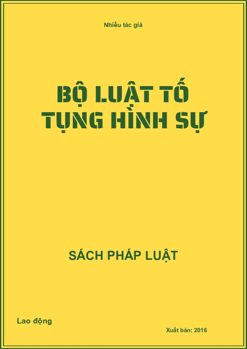 Bộ luật Tố tụng Hình sự