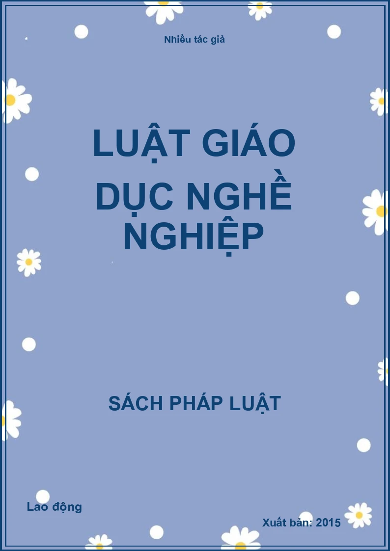 Luật giáo dục nghề nghiệp