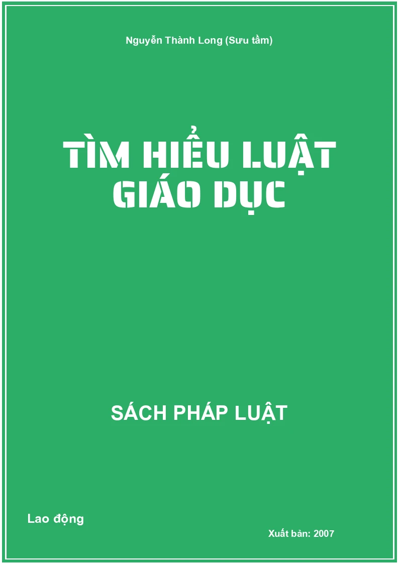 Tìm hiểu Luật Giáo dục