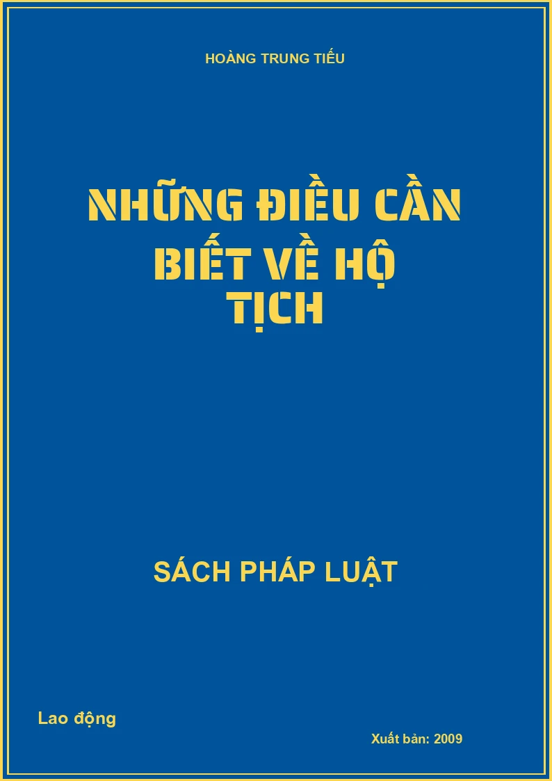 Những điều cần biết về hộ tịch