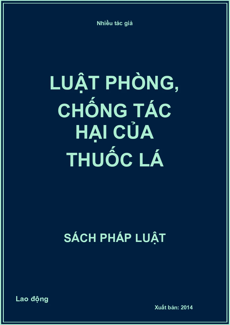 Luật phòng, chống tác hại của thuốc lá