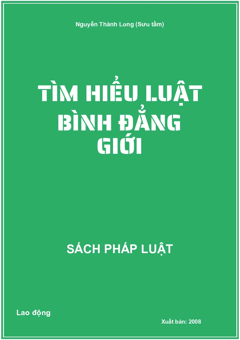 Tìm hiểu Luật Bình đẳng giới