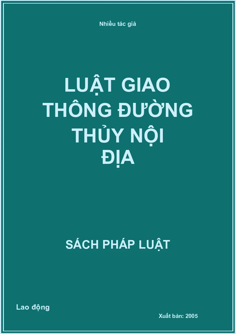 Luật Giao thông đường thủy nội địa