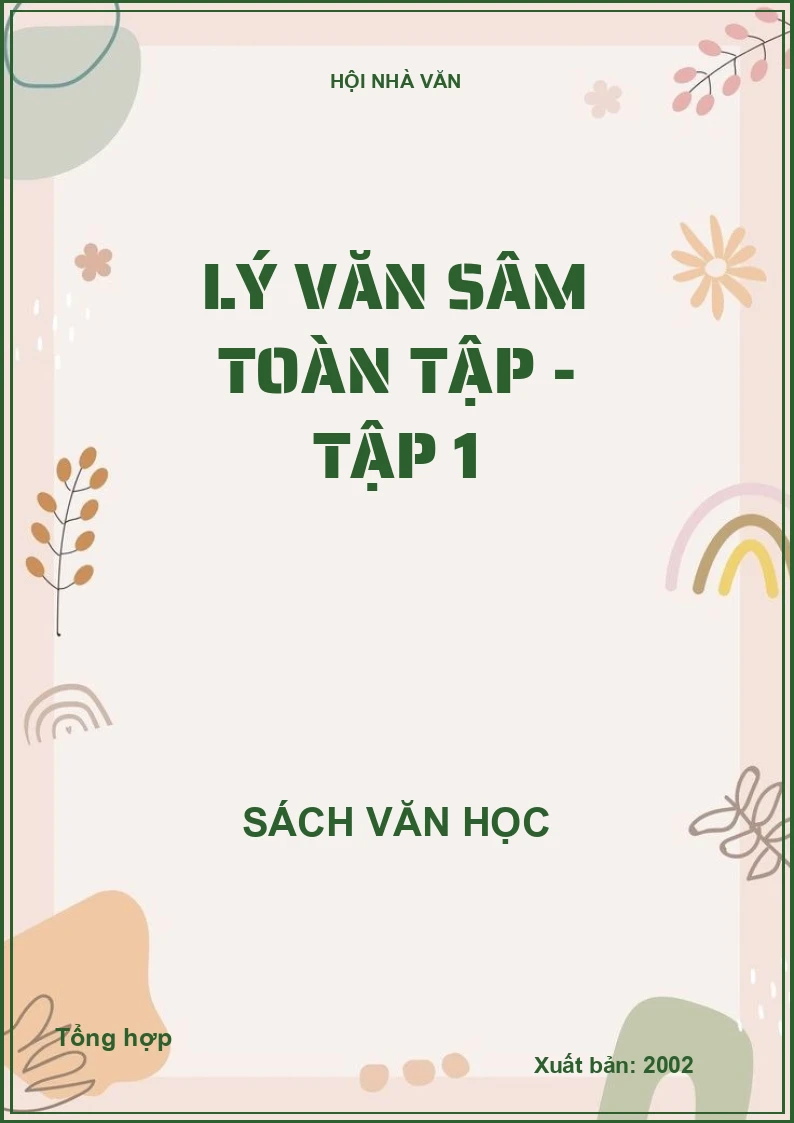 Lý Văn Sâm toàn tập - Tập 1