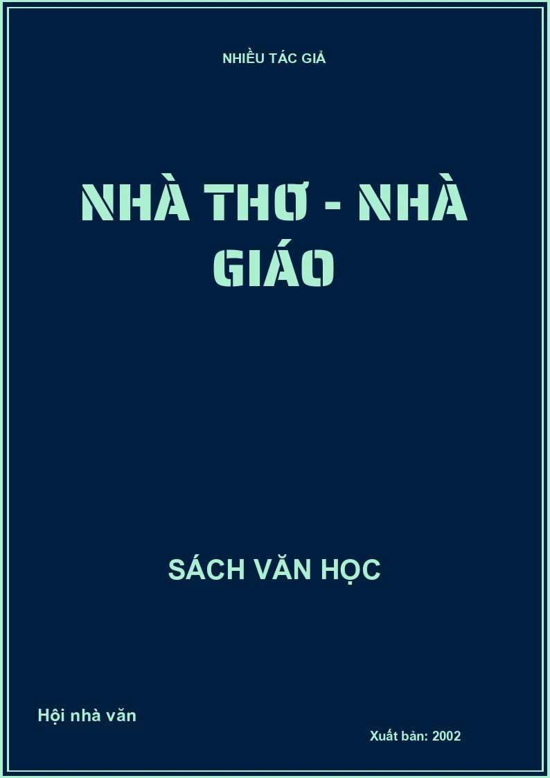 Nhà thơ - Nhà giáo