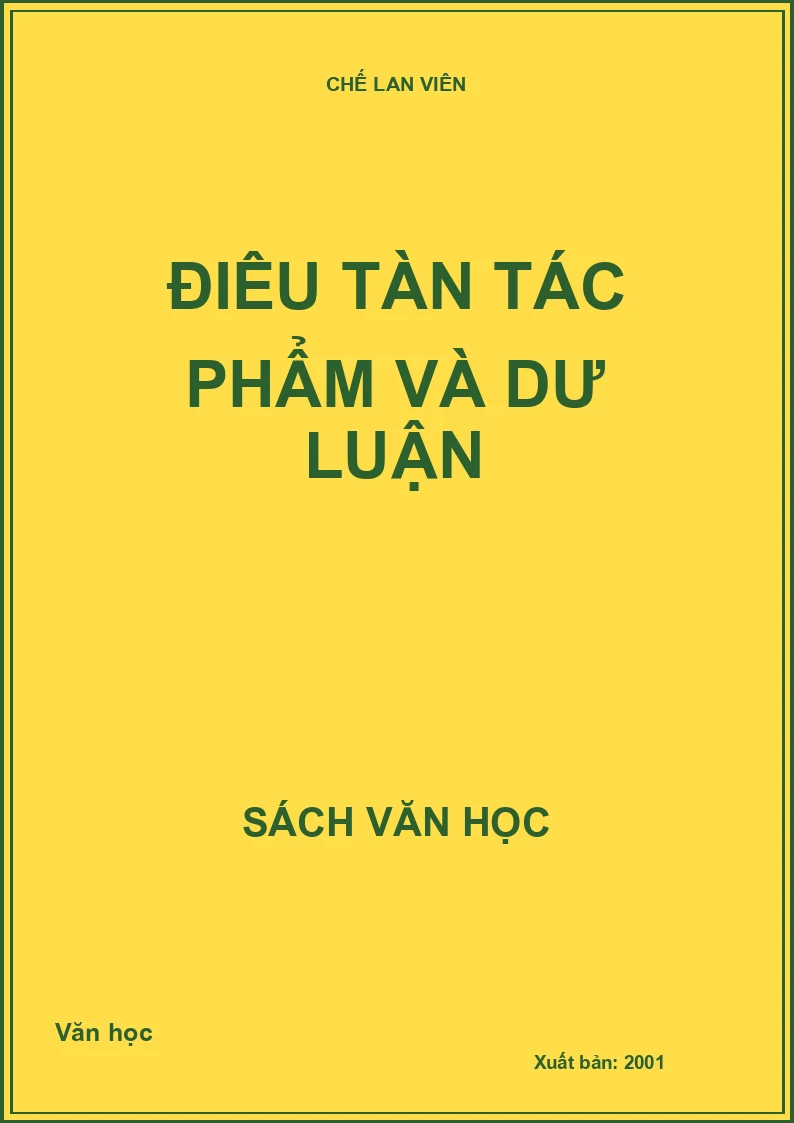 Điêu tàn tác phẩm và dư luận