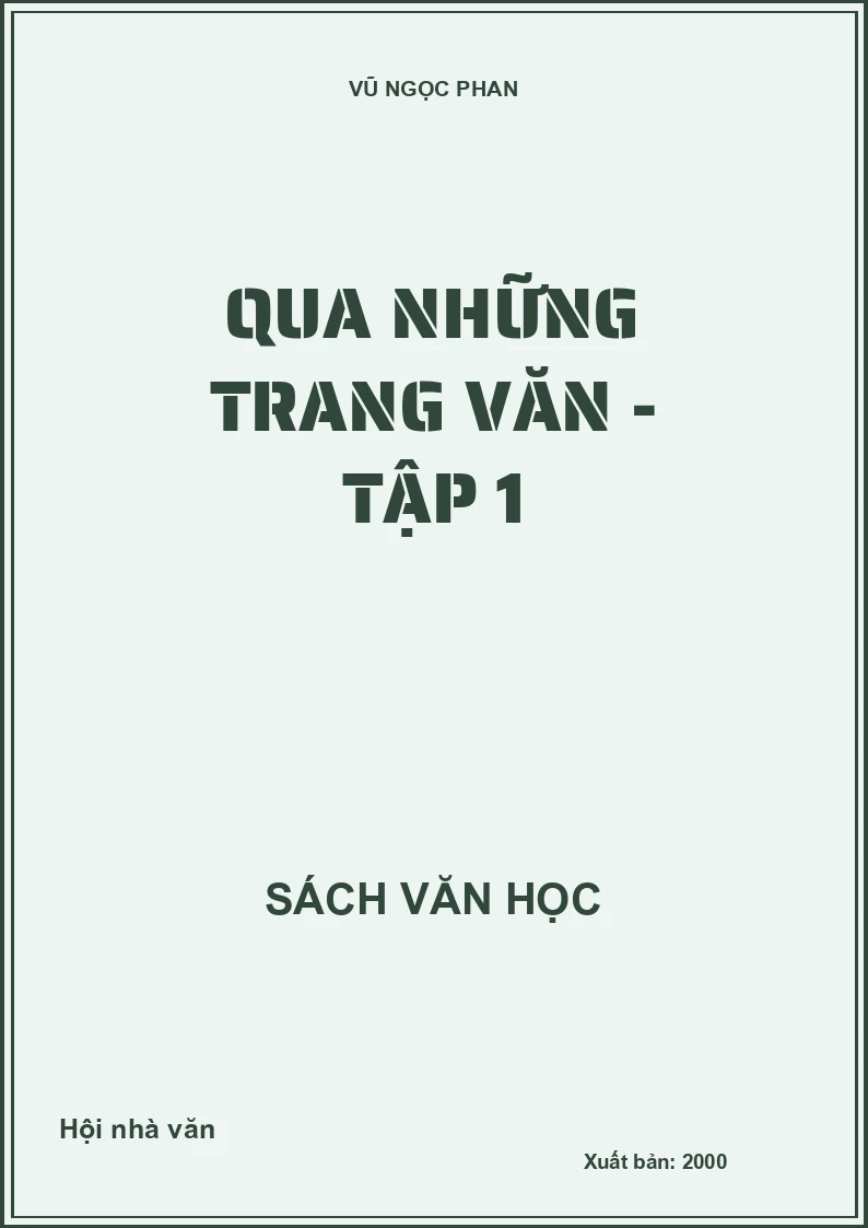 Qua những trang văn - Tập 1