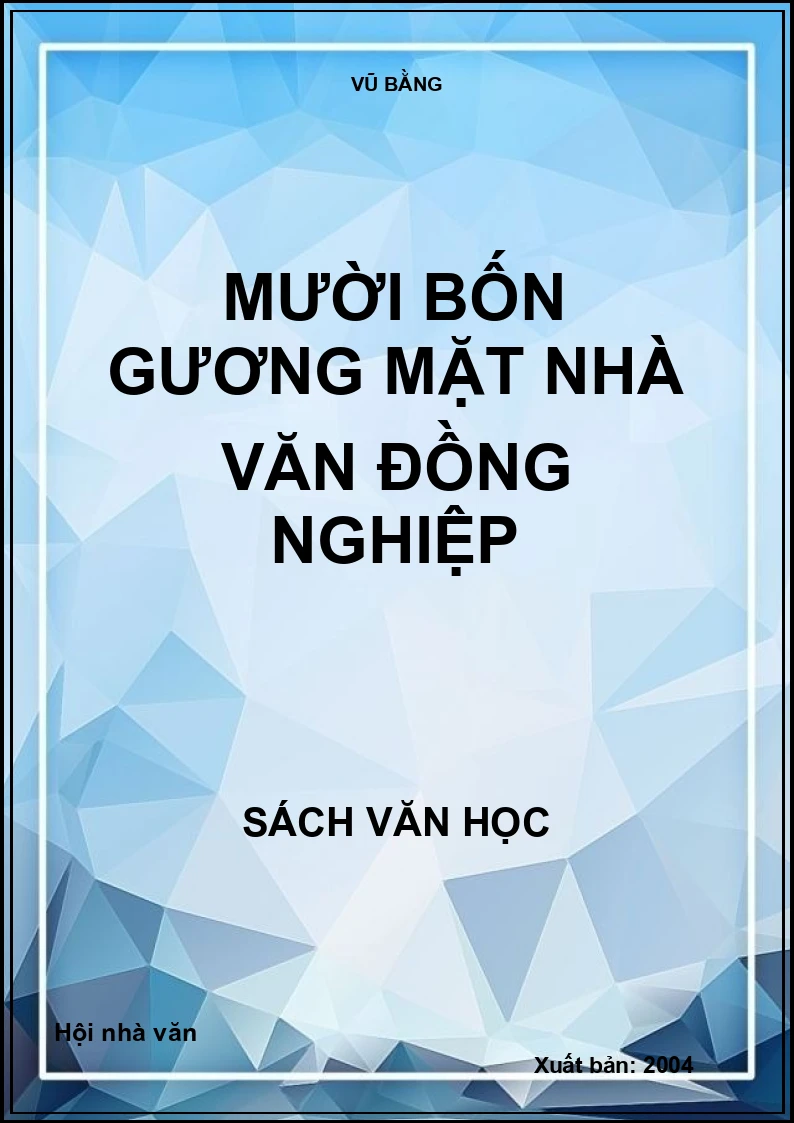 Mười bốn gương mặt nhà văn đồng nghiệp