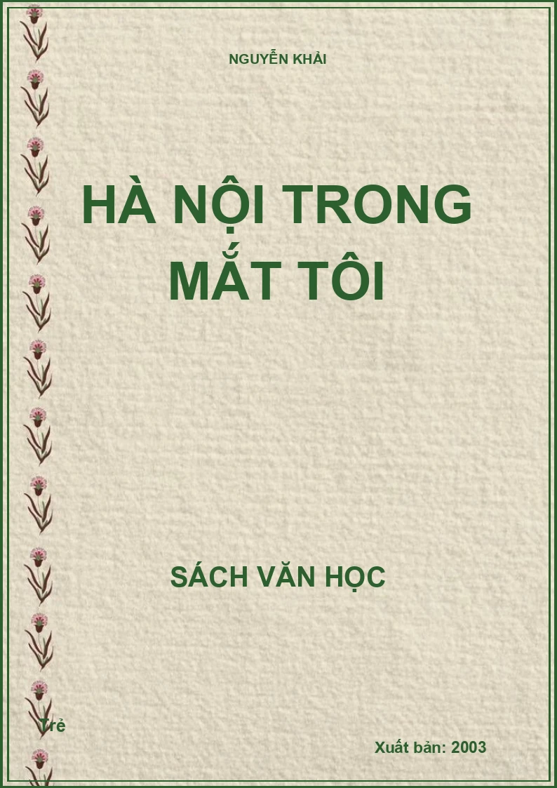 Hà Nội trong mắt tôi
