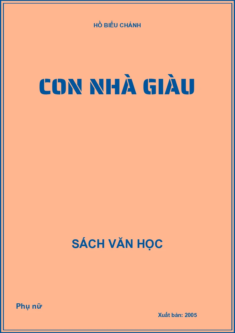 Con nhà giàu
