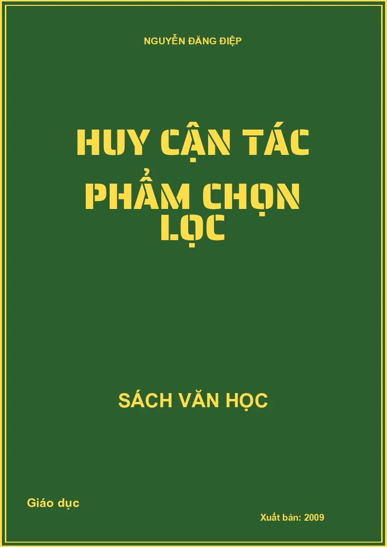 Huy Cận tác phẩm chọn lọc