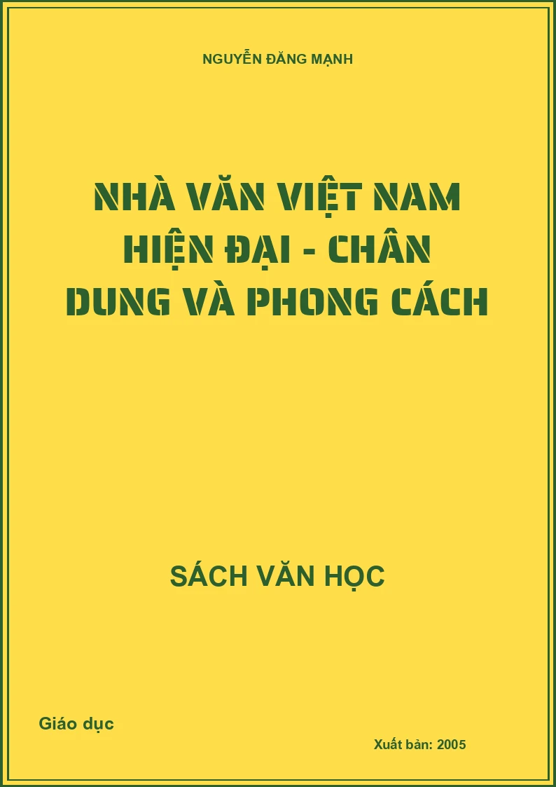 Nhà văn Việt Nam hiện đại - Chân dung và phong cách