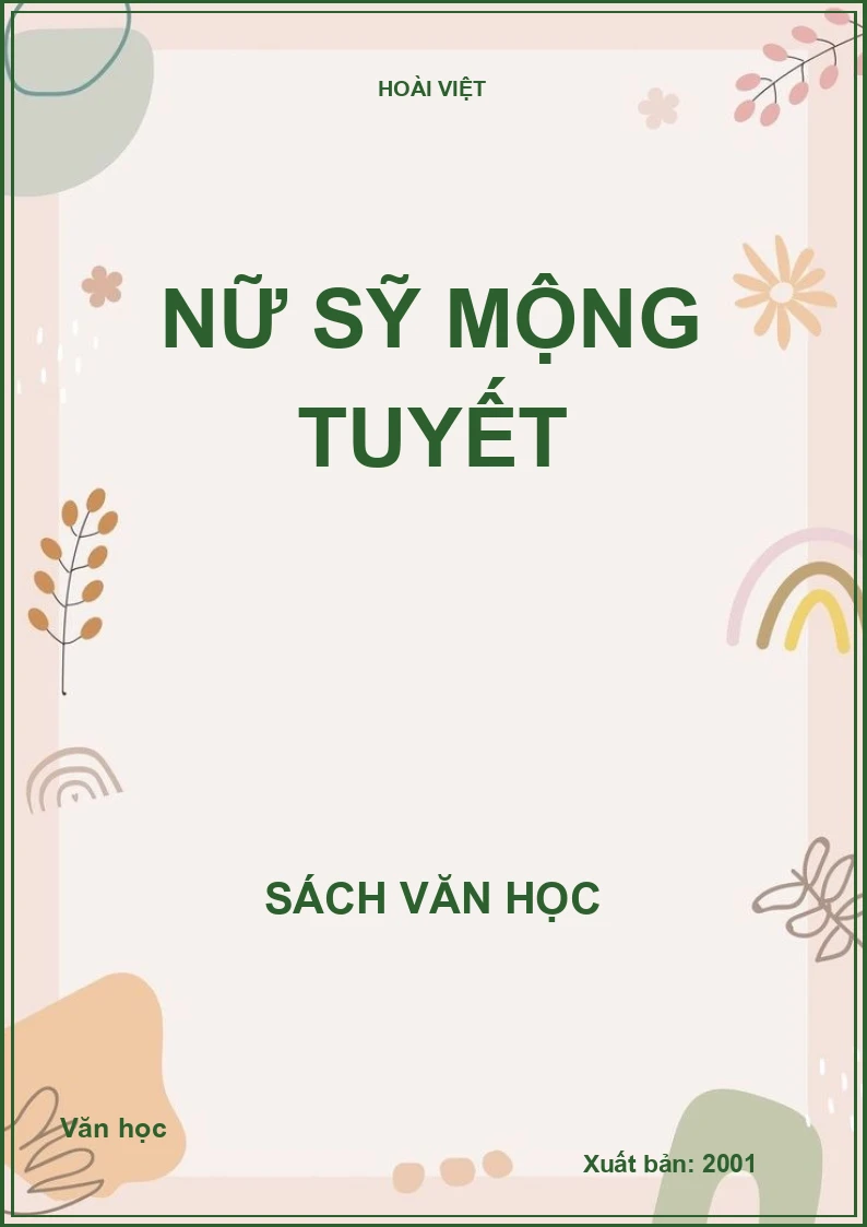 Nữ sỹ Mộng Tuyết