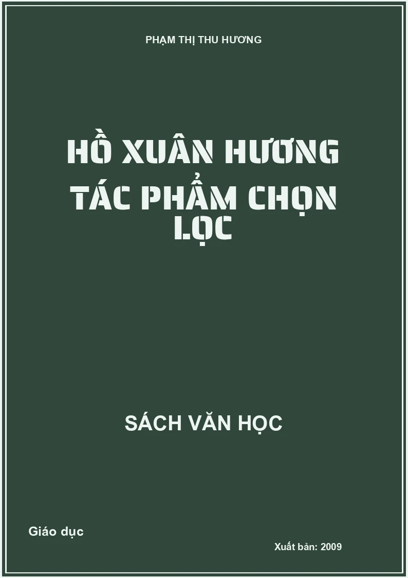 Hồ Xuân Hương tác phẩm chọn lọc