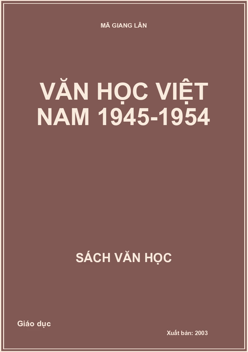 Văn học Việt Nam 1945-1954